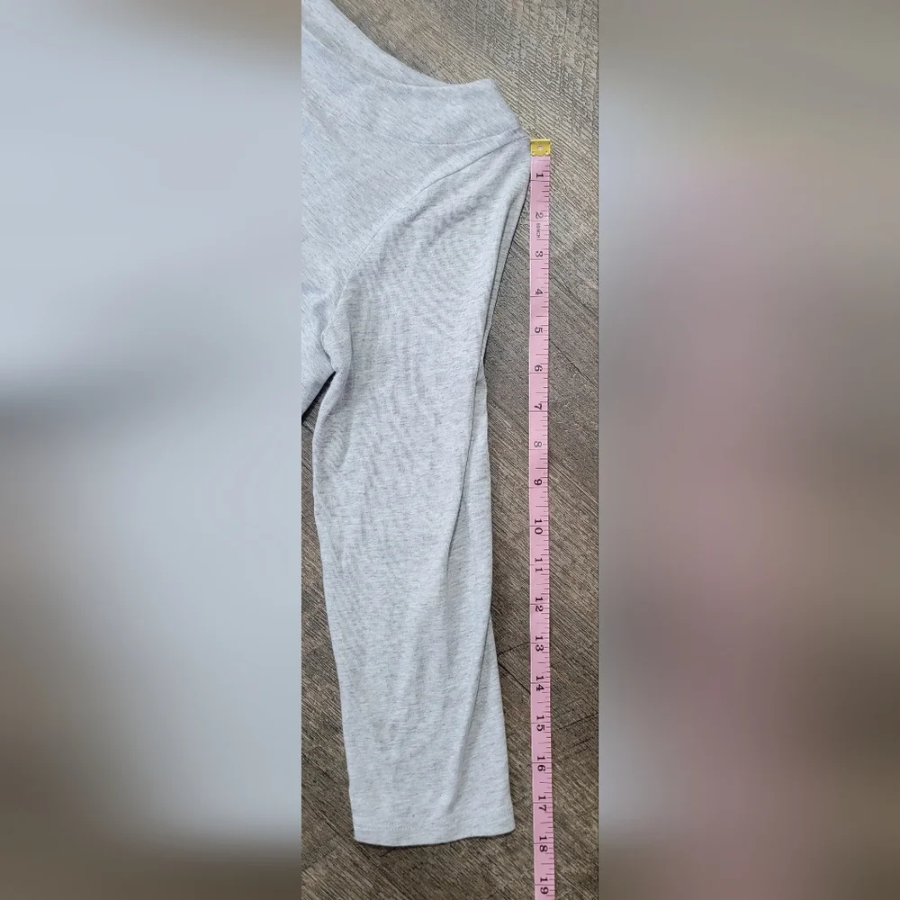 Lilly Pulitzer Maci Twist Front Top Women's S Grey 3/4 Sleeve Pima Cotton Stretc - Picture 12 of 13